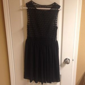 Black chiffon dress