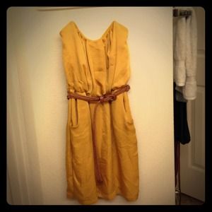 Gorgeous mustard yellow tube dress