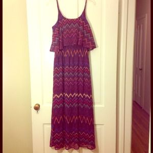 Medium (8-10) Faded Glory purple stamp dress