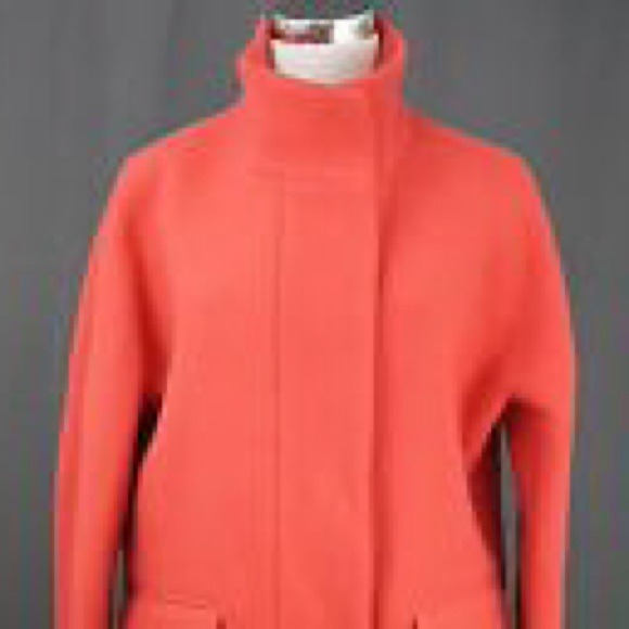 J. Crew Stadium cocoon coat coral 6, fits like 8 - Picture 3 of 4