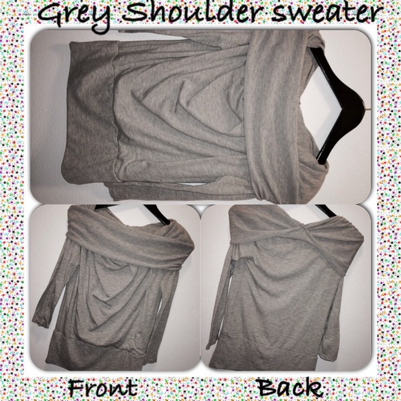 Off the shoulder Grey sweater