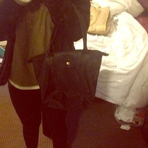 Black mini long champ