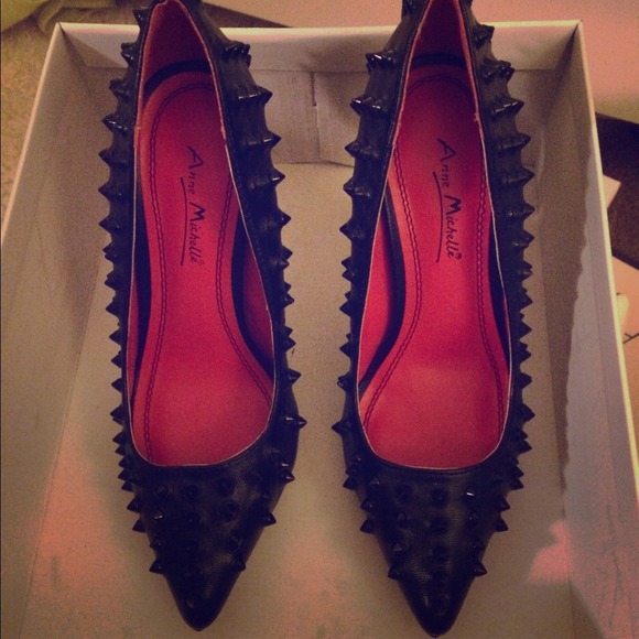 Spiked shoes.