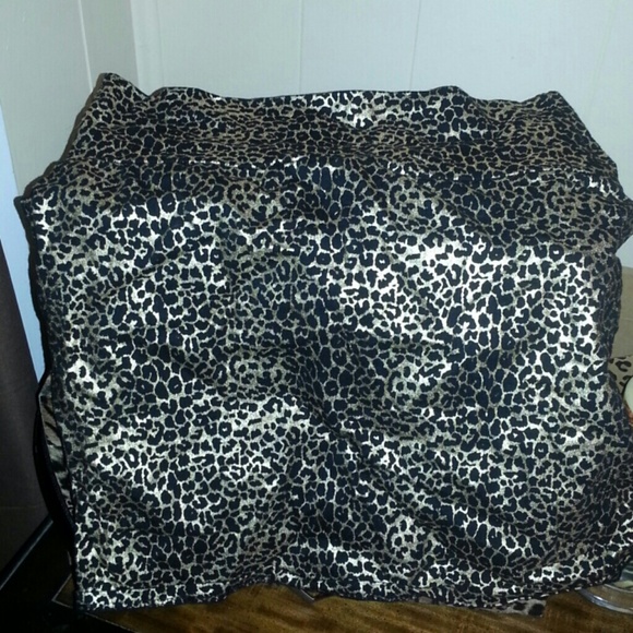 Gold metallic cheetah skirt