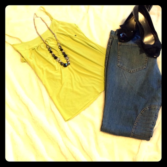 The Limited Tops - Silky Green Cami