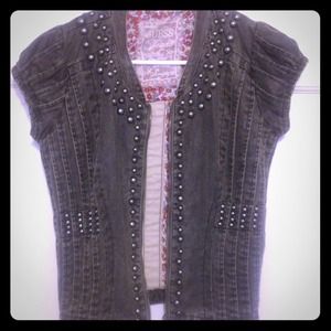 SALE **. Guess brushed cotton studded vest