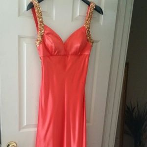 Apricot prom/evening gown reduced from $165