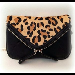 Leopard envelope cross body/clutch