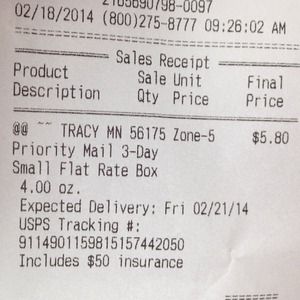 Partial trade tracking number