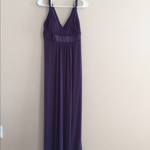 David's Bridal dark purple gown