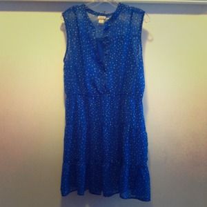 Sheer blue dress with blue slip **SOLD IN BUNDLE**