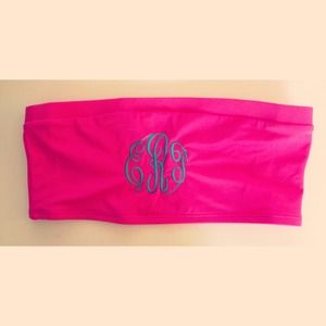 Monogrammed Bandeau Bikini Tops!