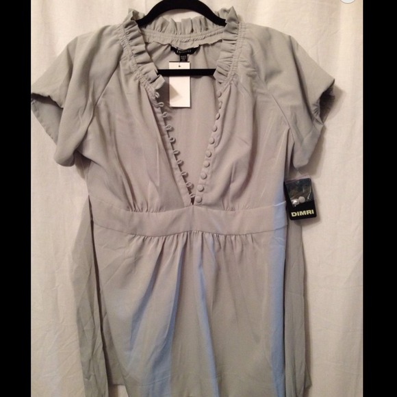Price ✂️ NWT Dimri Brand Gray Blouse Size Large