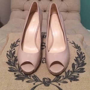 Nine West Patent Leather Peep Toe Pumps