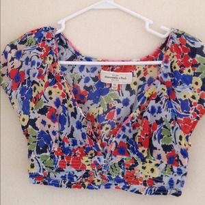 A&F Floral Cropped Top