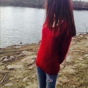 Sparkly red sweater