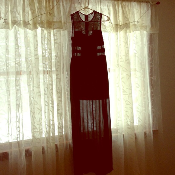 Black maxi dress