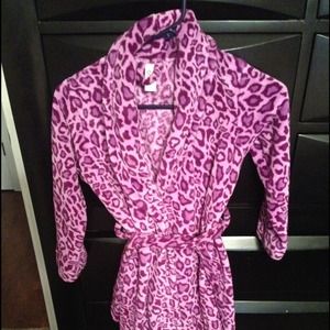 Soft purple animal print robe