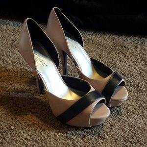 Peep toe heels