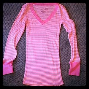 NWOT Aeropostale pink and white striped shirt