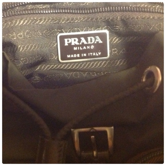(SOLD) Authentic PRADA Brown Nylon Drawstring - Picture 3 of 4