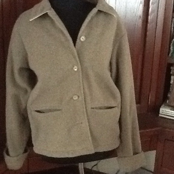Lands’ End fleece button down jacket
