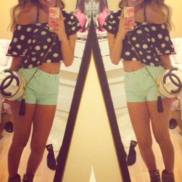 Mint High Waisted shorts