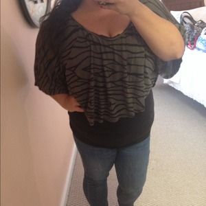 Green and black crop top