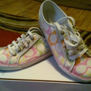 Bubblegum Rainbow Coach Sneakers