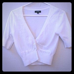 White Express cardigan