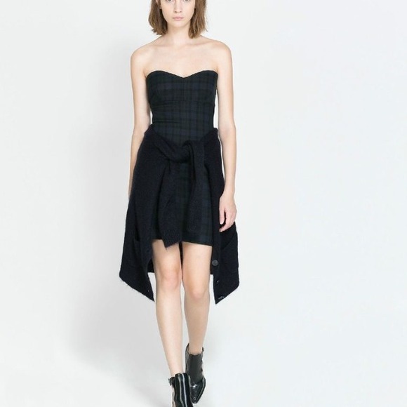 Zara tube checked dress size medium - Picture 2 of 4