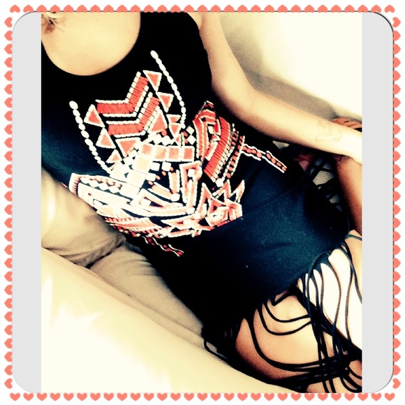 Adorable Aztec/tribal fringe dress