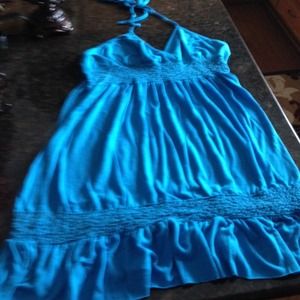 Cute turquoise halter dress