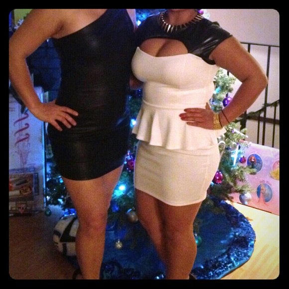 White peplum dress