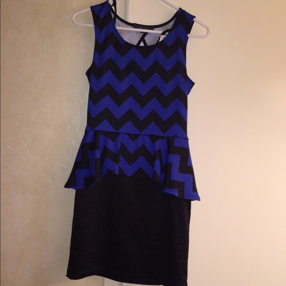 Chevron peplum dress