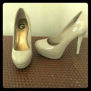 Nude guess close toed heals