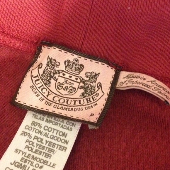Juicy Couture Velour- Maroon Red