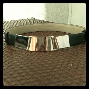 Dark brown adjustable belt