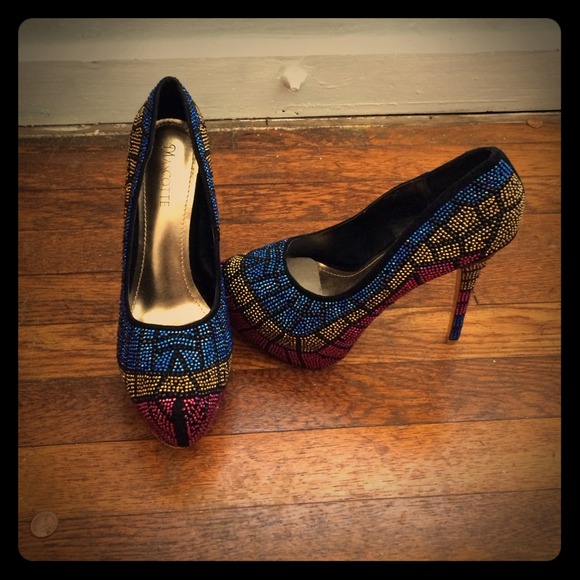Studded black heels
