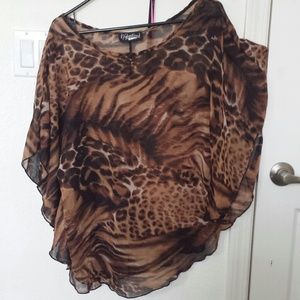 Animal print blouse