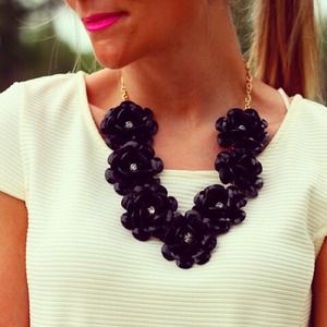 Jewelry - Black Flower Necklace Jewelry - Black Flower Necklace