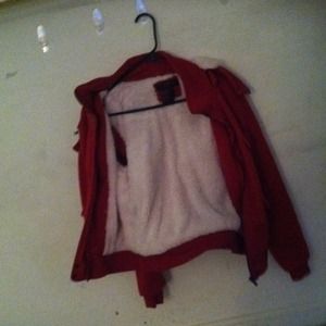 Red coat with fleese