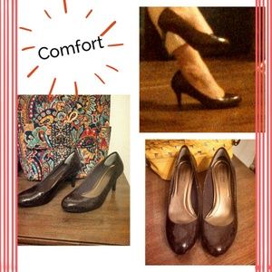 Chocolate patent Karmen pumps