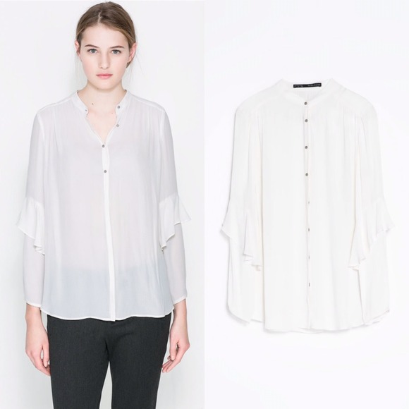 ruffle sleeve blouse - Picture 4 of 4