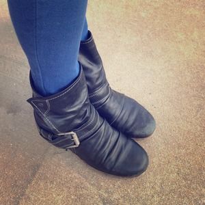 Aldo black ankle boots
