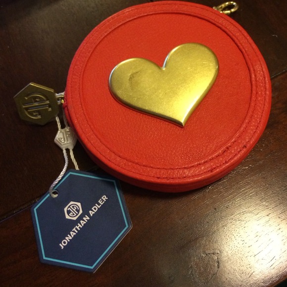 NWT Jonathan Adler red heart coin pouch ❤️❤️❤️❤️❤️