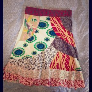 Desigual embroidered skirt colorful design