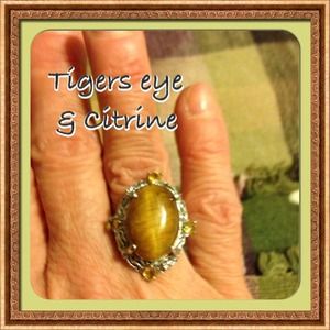 Reduced....Eye catching Tigers Eye ring