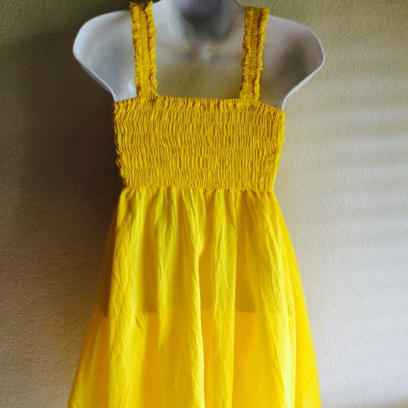 Lovely asymmetric hem Yellow Crochet Top Dress XS - Picture 4 of 4