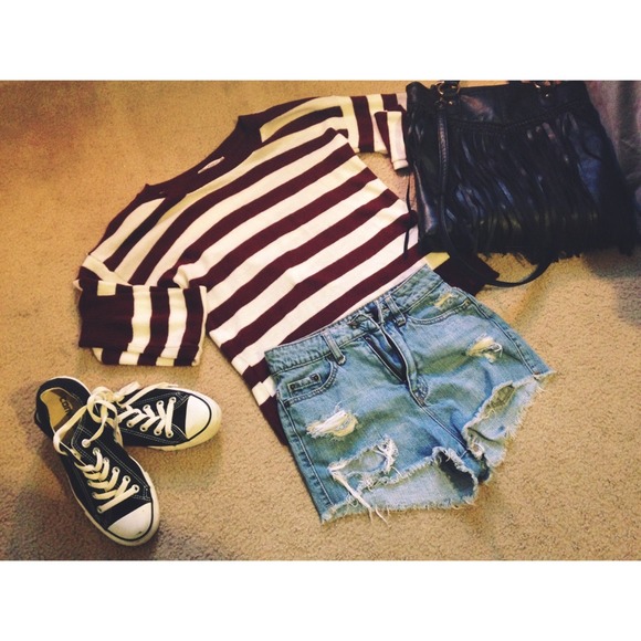 Sold Maroon striped sweater